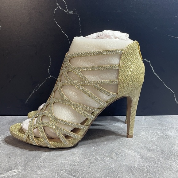 Derek Heart Cinderella Pumps Gold/Silver Size 7.5m - Picture 3 of 10